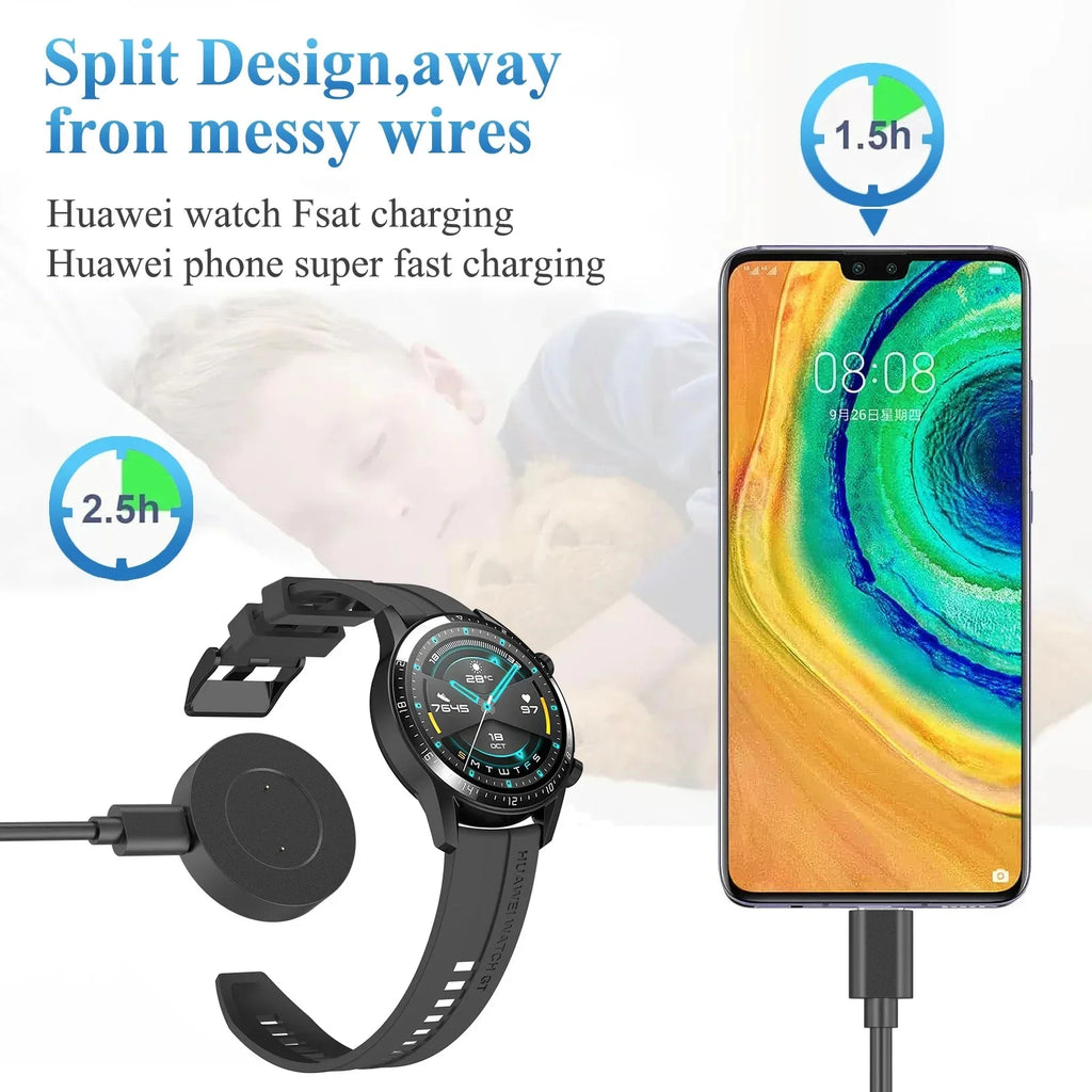 Smart Watch Accessories - Charger Compatible with Huawei Watch GT/ GT2/GT 2e/ Honor Watch Magic, Magic 2/Honor Watch GS Pro