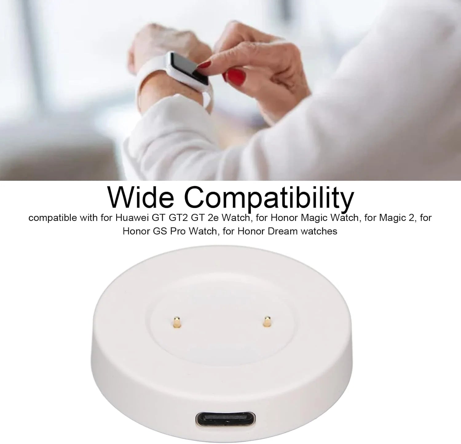 Smart Watch Accessories - Charger Compatible with Huawei Watch GT/ GT2/GT 2e/ Honor Watch Magic, Magic 2/Honor Watch GS Pro