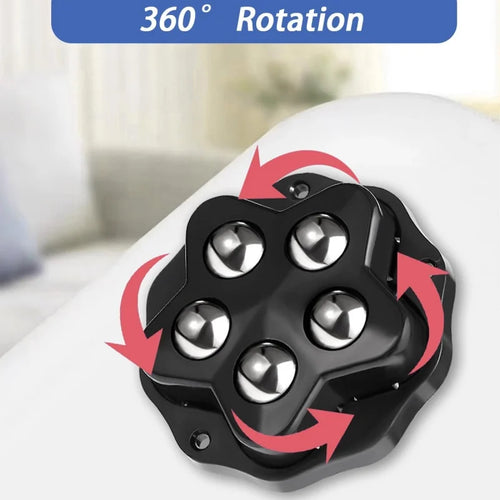 4Pcs Brake-operated Self Adhesive Caster,Heavy Duty 5 Beads Load-bearing,Universal 360° Rotating Wheel,No Noise Furniture Pulley